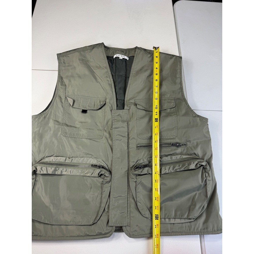 Pacsun Los Angeles Utility Vest Olive Green Tactical Pockets Sleeveless L - Picture 5 of 11